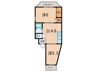 スカイマンション【4階】の間取り