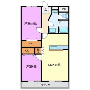 レジデンス大野【3階】の間取り