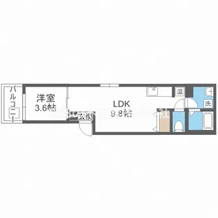大阪府大阪市住之江区安立3【アパート】の間取り