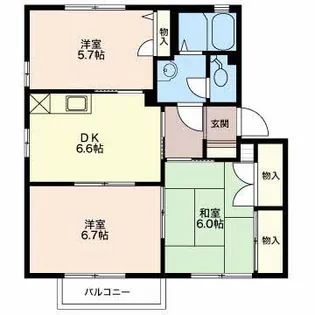 ディアスあらい A【1階】の間取り