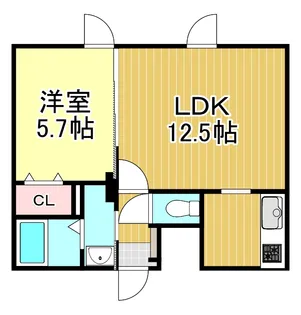クオーレイースト【1階】の間取り