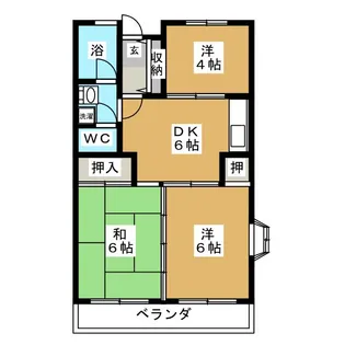 市川クローバーハイツ吉野【4階】の間取り