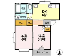 ルグランIII B棟【2階】の間取り