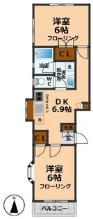 東京都世田谷区赤堤4【アパート】の間取り