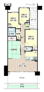 ヨコハマオールパークス一街区【1階】の間取り
