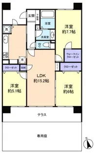 レクセルプラザ村上【1階】の間取り