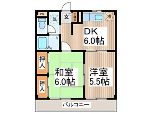 エステートつきみ野【2階】の間取り