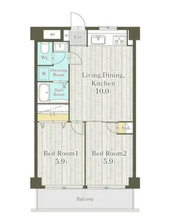 PLENDY HILLS川崎久地【4階】の間取り