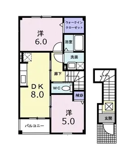 ライツ ドミールB【2階】の間取り