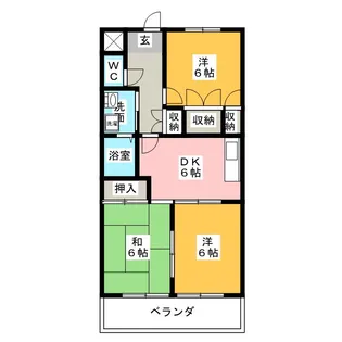 メリーテラス【1階】の間取り
