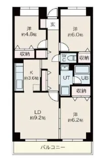 目黒本町マンション【4階】の間取り