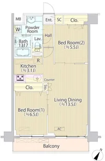 SASAZUKA TODAY【4階】の間取り