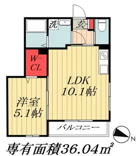 エンジュ【1階】の間取り