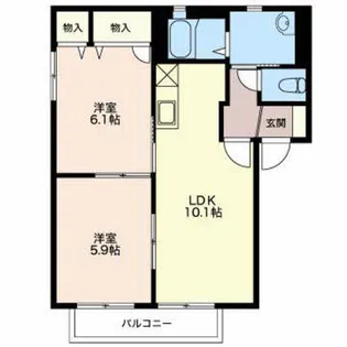 レジデンシャル C【1階】の間取り