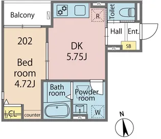 ハナテラス五反野【2階】の間取り