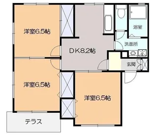 ライフコア萩C【1階】の間取り