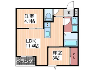 広島県広島市安芸区矢野西1【アパート】の間取り