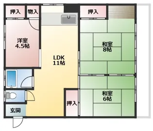 竹田マンション【2階】の間取り