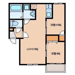 福岡県福岡市西区下山門1【アパート】の間取り