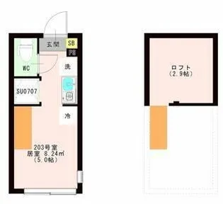 東京都杉並区和泉1【アパート】の間取り