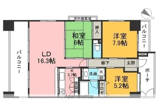 クレアメゾン入間【10階】の間取り