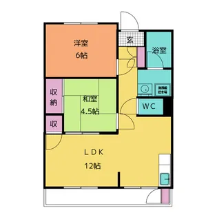 シャトウ福沢2号館【3階】の間取り