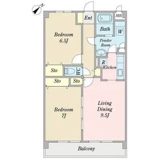 エスペランサ三鷹【1階】の間取り