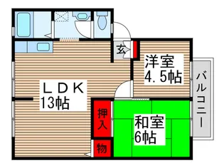 サンパレスA【1階】の間取り