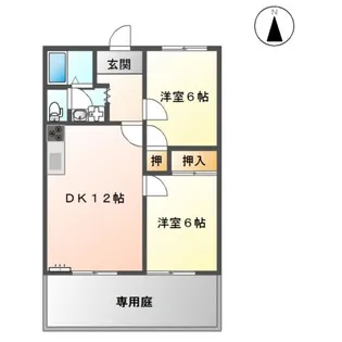 静岡県掛川市中宿【アパート】の間取り