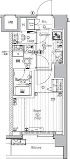 プレミアムキューブ品川戸越【2階】の間取り