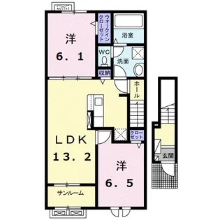 グラン ブルーII A【2階】の間取り
