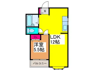 リバ-サイドハイツ【3階】の間取り