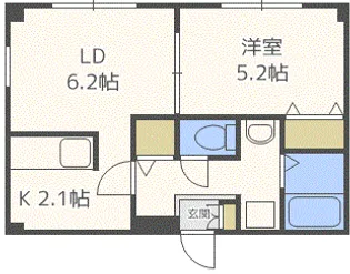 クレアトゥール麻生【2階】の間取り