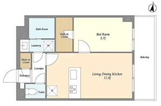 メゾンドオンディーヌ【3階】の間取り