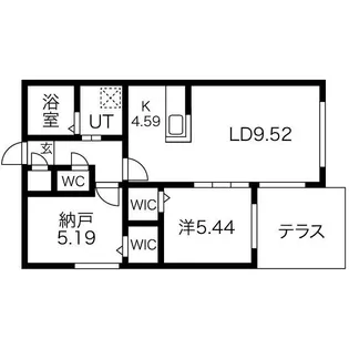 カーサ・スペラーレS7【1階】の間取り