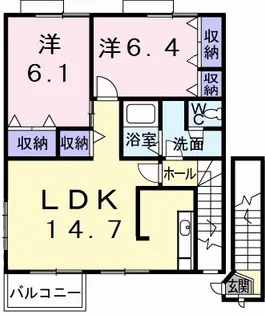 リンム緑【2階】の間取り