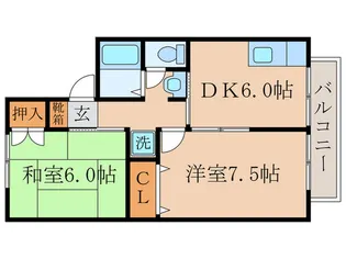 セジュールみず【1階】の間取り