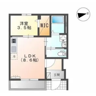 ポニョ・コンフィート【1階】の間取り