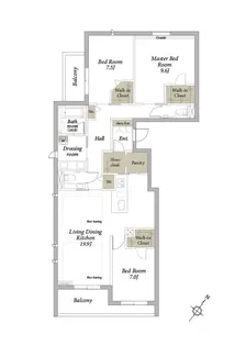 ステラ松濤【3階】の間取り