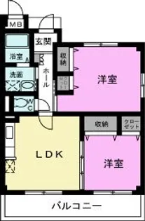 ネオエレガンス越谷【2階】の間取り
