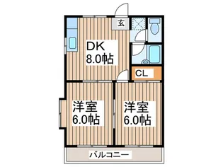 コーポジュン【3階】の間取り