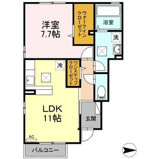 マノワール島田【1階】の間取り