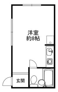 コーポゆか【1階】の間取り