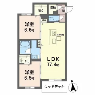 シャーメゾンヒルズ【1階】の間取り