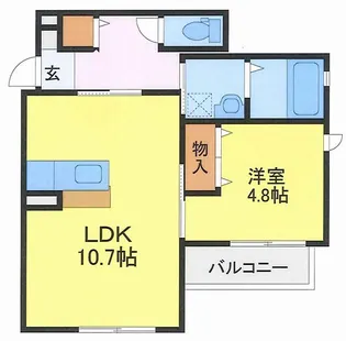 マ シェリI【1階】の間取り