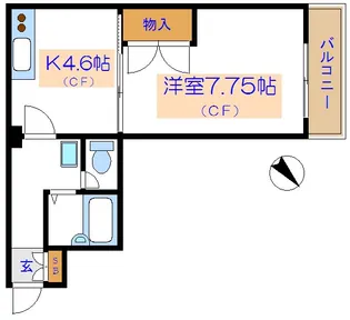 サンライズ【4階】の間取り