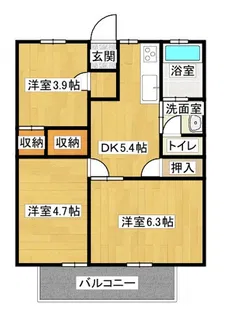 サンシティ大石【2階】の間取り