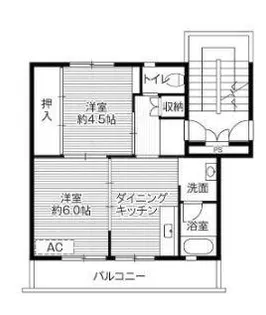 ビレッジハウス石鳥谷1号棟【4階】の間取り
