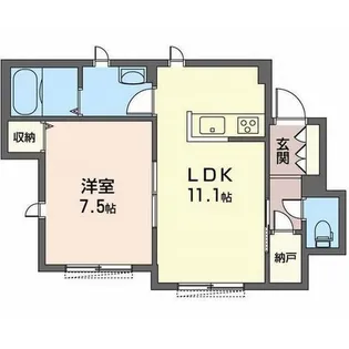 アネーロI番館【1階】の間取り