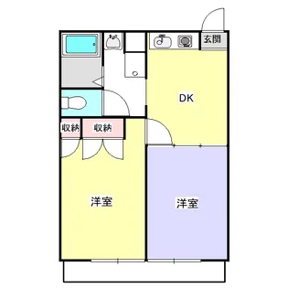 ホワイトハウスフォーレント・ヒロ【2階】の間取り